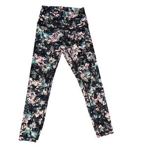 Lululemon Wunder Under floral High Rise athletic Leggings size 6 .length 32.5